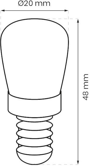 LED крушка за хладилници E14 1.5W 3000K