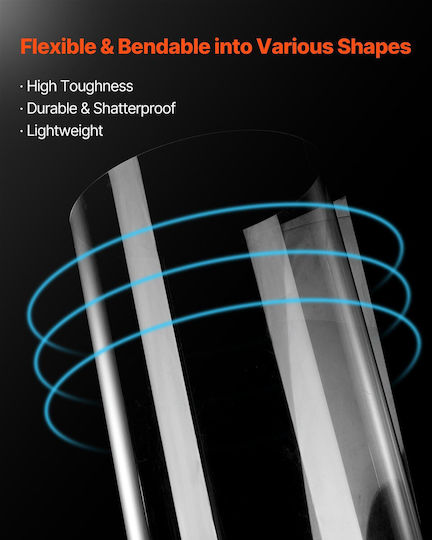 Φύλλα Vevor 5 Συσκευασιών Pet Plexiglass 24 X 36 Ιντσών Πλαστικά Φύλλα Πάχους 0,04 Ιντσών