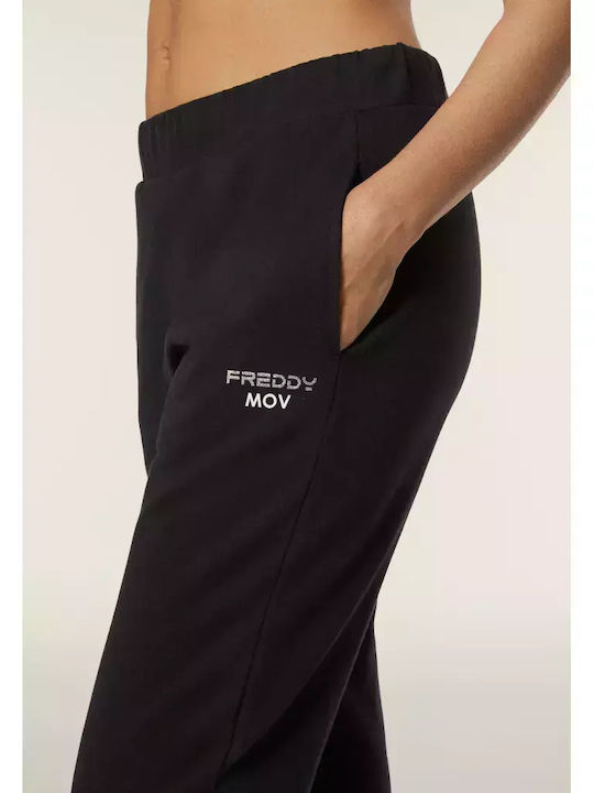 Παντελόνι Φόρμας με Λάστιχο Fleece Μαύρο