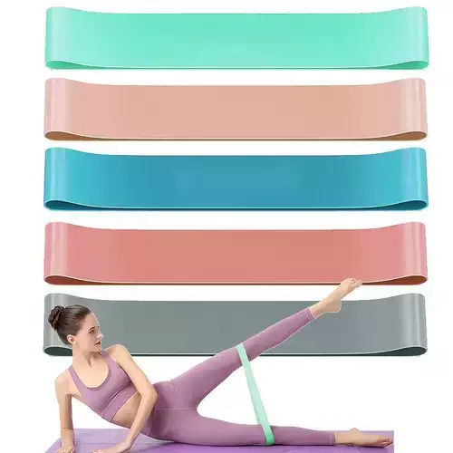 Yoga Pilates Widerstandsband-Set 5 verschiedene Widerstandsstufen