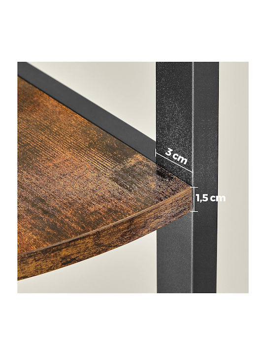 Corner Bookcase Brown 30x30x150cm
