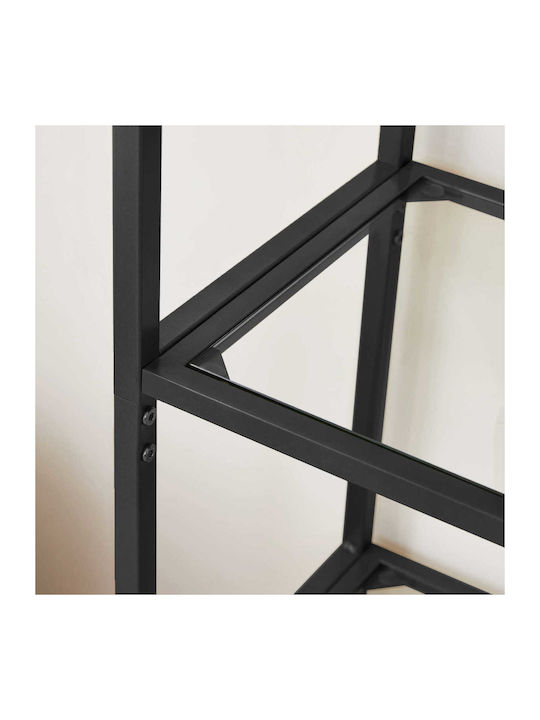 Βιβλιοθήκη Μαύρη 83x30.2x183.5εκ.