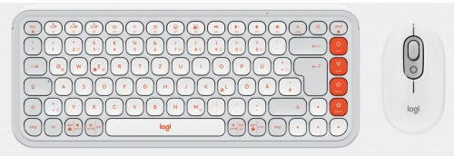Logitech Pop Icon Combo Wireless Bluetooth Keyboard & Mouse Set English US White