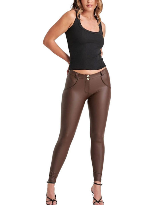 Women's Long Everyday Legging High Waisted & Push Up Brown