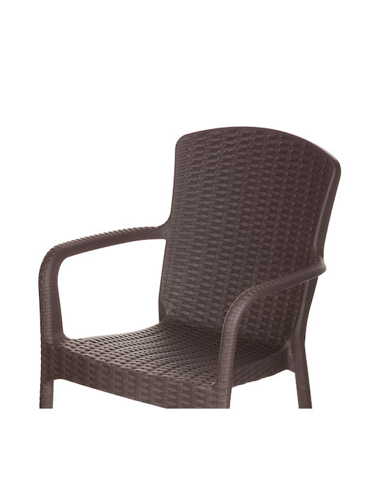 Gartenstühle Polypropylen Turan Braune 43x40x86cm