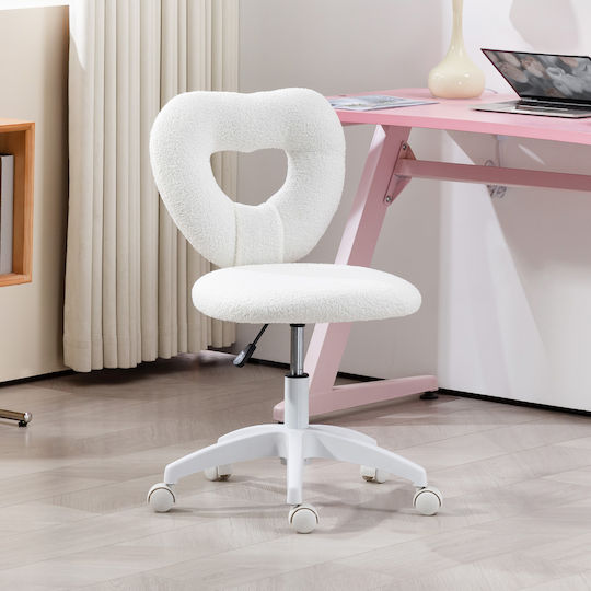 HomCom Teddy Office Chair White HomCom Teddy Office Chair White