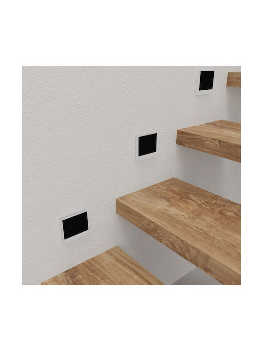 Eko Light Leuchte Wand mit Integrierter LED und Neutralweißes Licht Schwarz