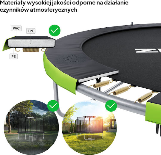 Zipro Jump Pro Outdoor Trampoline Diameter 183cm with Protective Net & Ladder