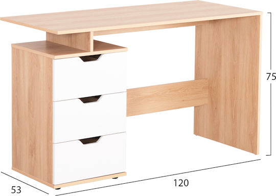 Γραφείο Colt 120x53x75εκ. Λευκό-sonama