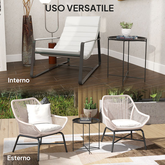 Auxiliary Foldable 46x46x50cm Black