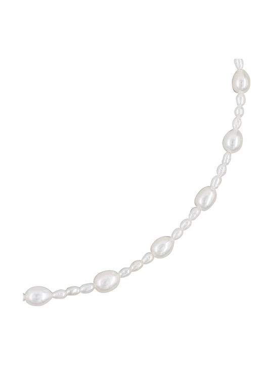 Colier Clasp din Aur K14 Perle Albe F126195 Colier Clasp din Aur K14 Perle Albe F126195