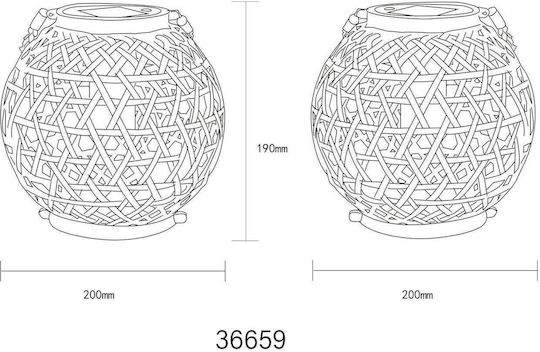 Globo Lighting Lampă Solară cu Alb Cald Lumină 1800K