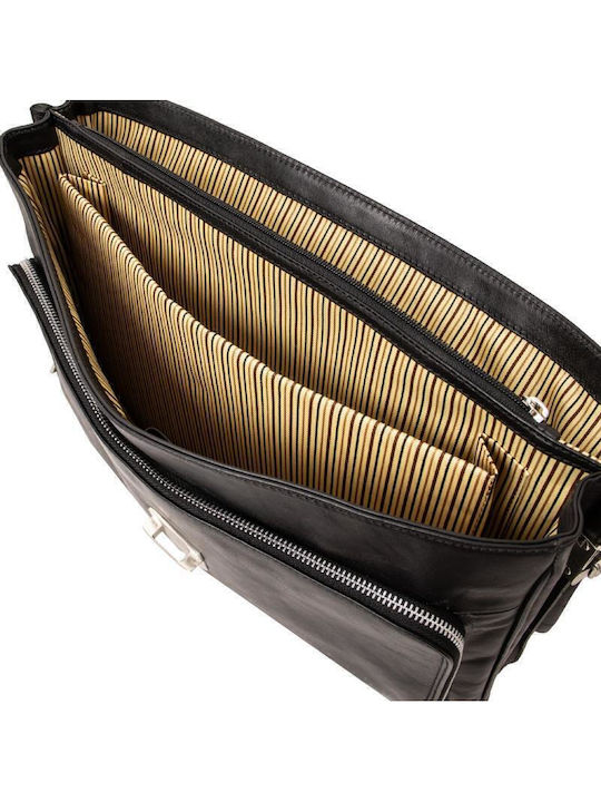 Alessandria Leder Herrentasche Geldbörse Schwarz