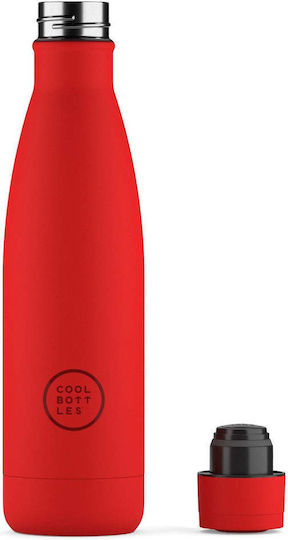 Cool Bottles Μπουκάλι Θερμός Ανοξείδωτο 500ml Έντονο Κόκκινο