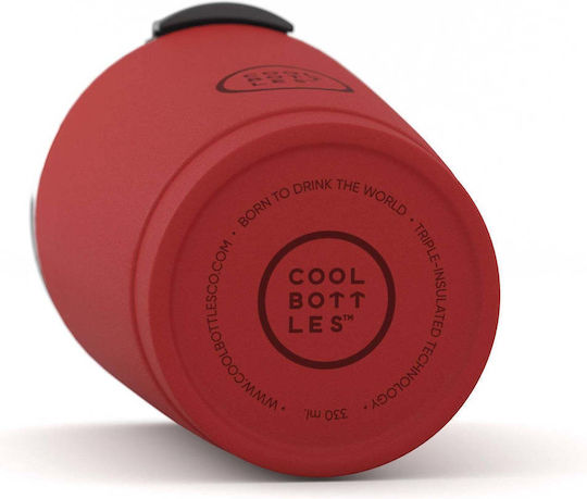 Cool Bottles Bottle Thermos Stainless Steel 330ml Bright Red CB302538