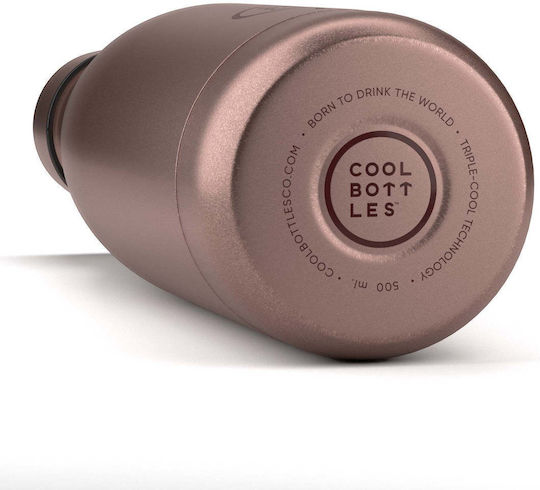 Cool Bottles Bottle Thermos Stainless Steel 500ml Metallic Pink