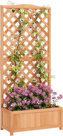Outsunny Planter Box Wooden Brown 76x36x170cm.