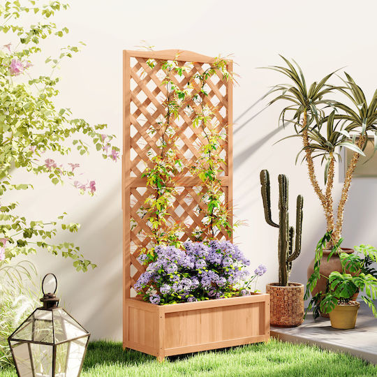 Outsunny Planter Box Wooden Brown 76x36x170cm.