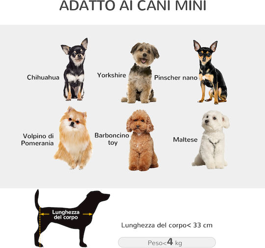 Pawhut Καρότσι για Μεταφορά Σκύλου / Γάτας έως 4kg Μπλε Μ53xΠ45xΥ28εκ.