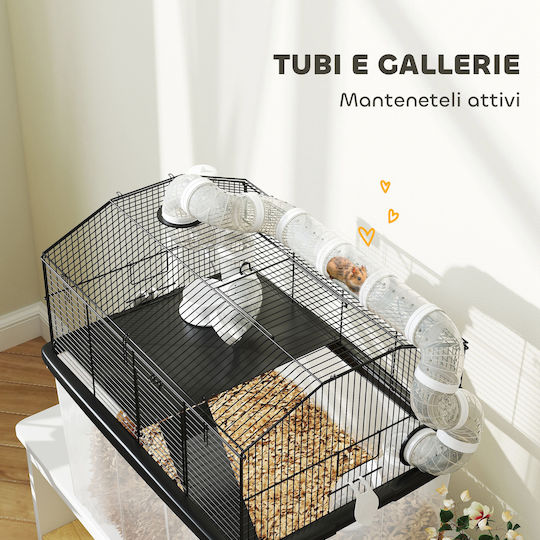 Pawhut Rodent Cage 58x43x57cm