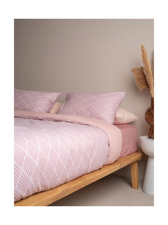 Sunshine Cotton Feelings Pillowcase with Envelope Cover Powder 50x70cm.