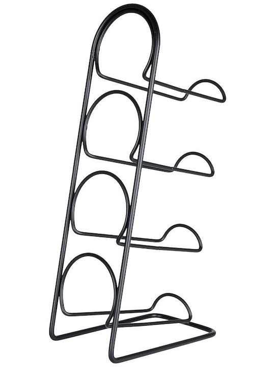 Vilde Free Standing Metallic Wine Rack Black 21x12x43cm