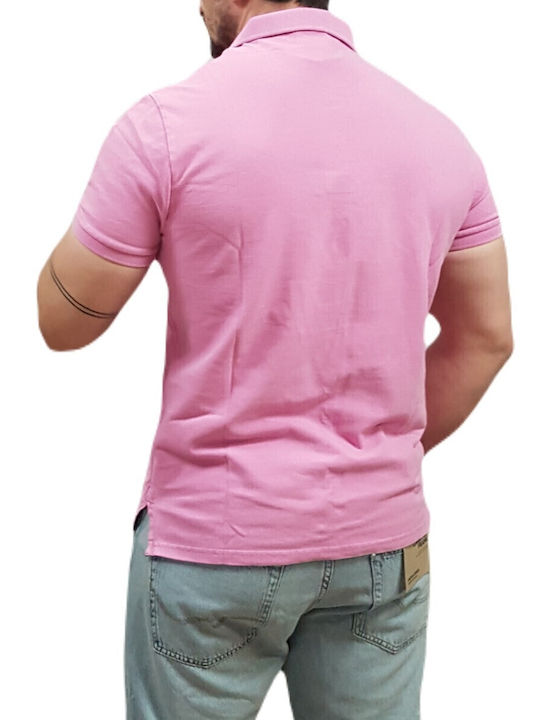 Superdry D2 Ovin Vint Polo Tricou Roz Fucsia Roz