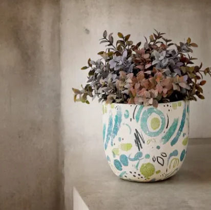Diosera Blumentopf Beton Mehrfarbig