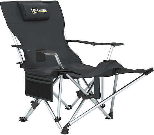 Outsunny Lounger-Armchair Beach Black