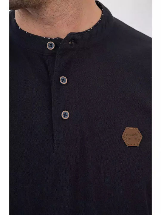 Short Sleeve Navy Blouse