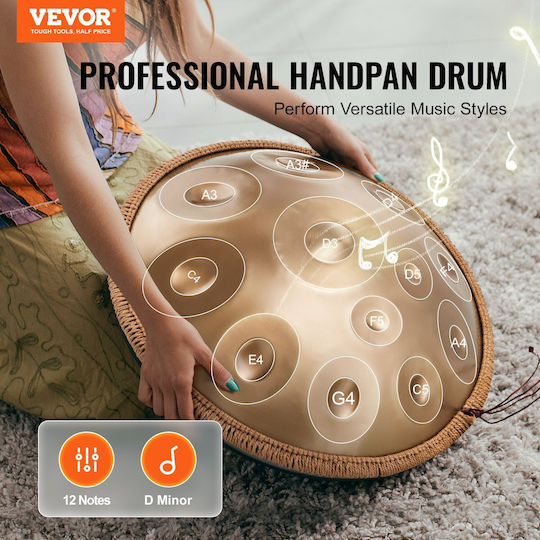 Vevor Handpan 9 Notes in D Minor Scale