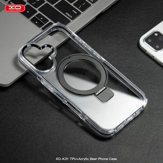 XO Задна корица Силикон / Пластмаса Черен (iPhone 16, OEM)