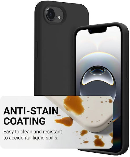 Crong Silicone Back Cover Black (iPhone 17e / 16e)