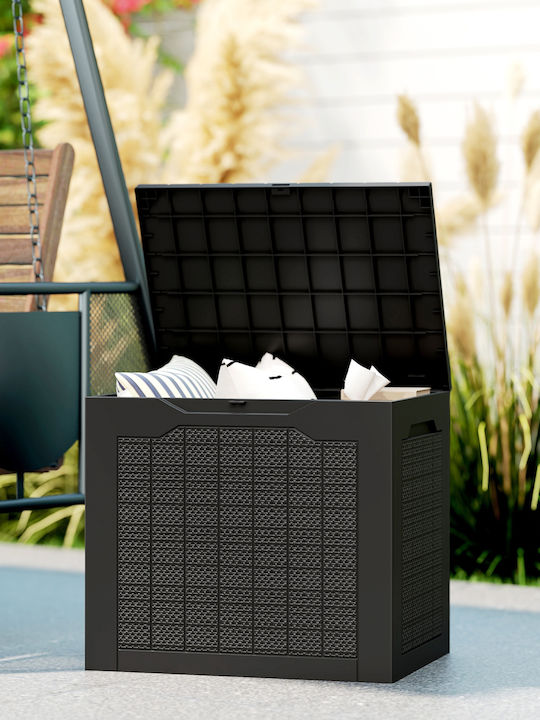 Outsunny Outdoor Storage Box Black L56xW41xH50cm