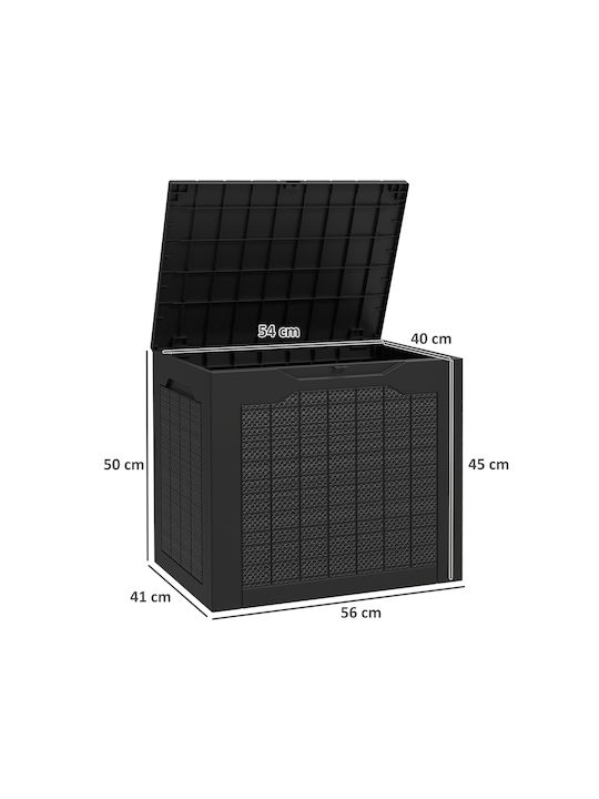 Outsunny Outdoor Storage Box Black L56xW41xH50cm