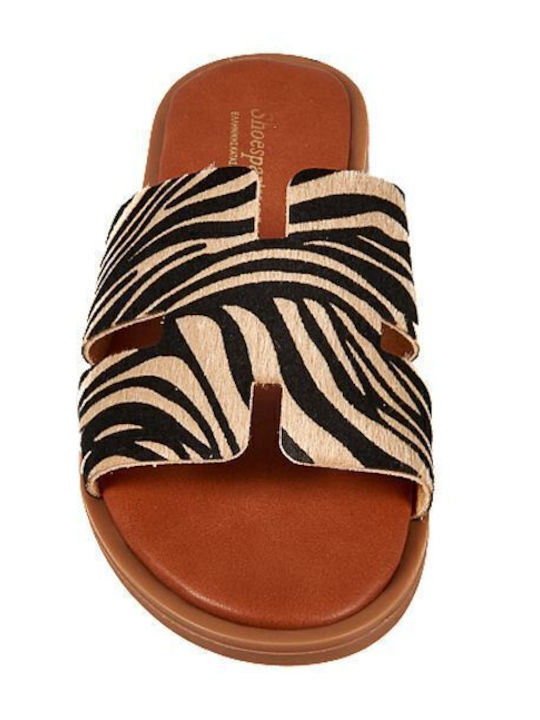 Women's Flat Sandals Zebra/Beige
