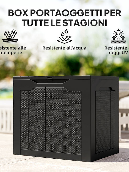 Outsunny Outdoor Storage Box Black L56xW41xH50cm