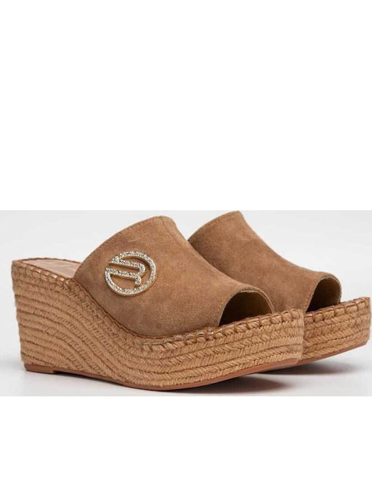 Platforme Dama Tip Slip On Bej
