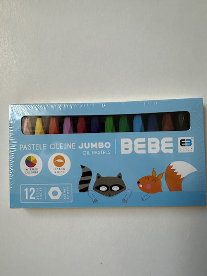 interDRUK Oil Pastels BB Kids Pastel 18x10x1,5 cm 12colours P9042