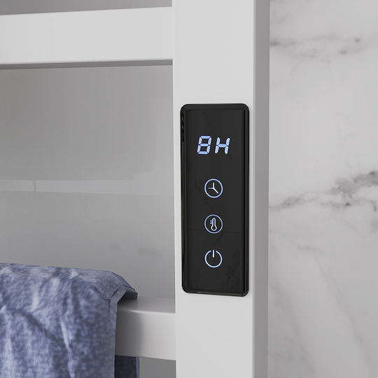 HomCom Ηλεκτρική Πετσετοκρεμάστρα 110W 80x45cm Λευκή