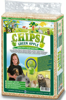 Chipsi Green Apple Ροκανίδια για Κλουβί Τρωκτικών Ροκανίδι με Άρωμα Πράσινο Μήλο 1kg 1kg
