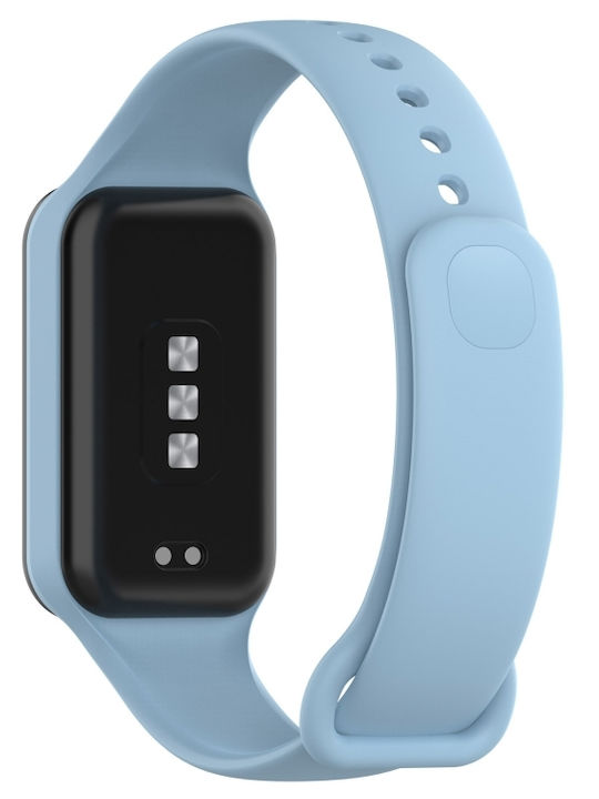 Xiaomi Mi Band 8 Active Solid Color Integrated Silicone Strap Light Blue