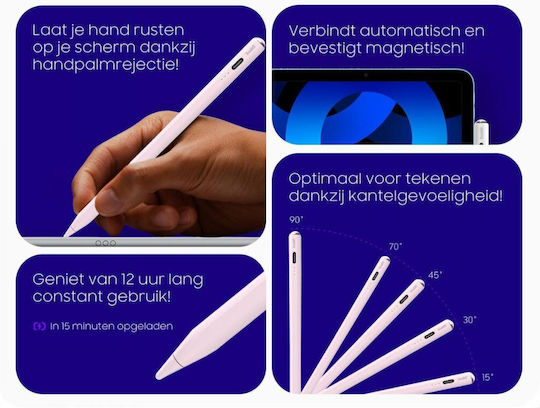 Buddi Wave Digital Touch Pen mit Palm Rejection für iPad in Rosa Farbe