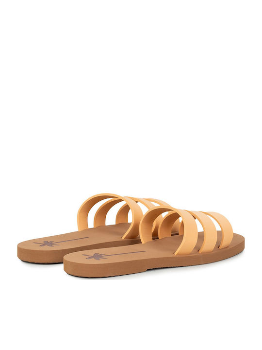 Flache Sandalen für Damen in Beige Farbe