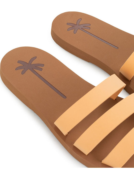 Flache Sandalen für Damen in Beige Farbe