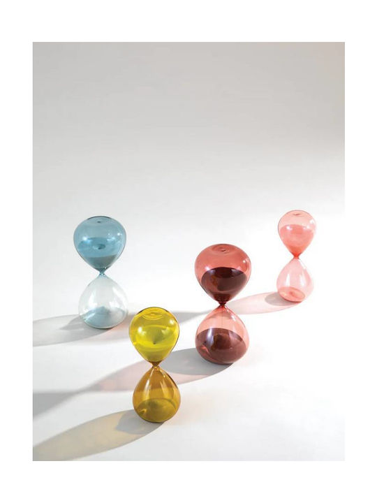 Designworks Bürodekoration Zubehör Sanduhr aus Glas in Orangen Farbe