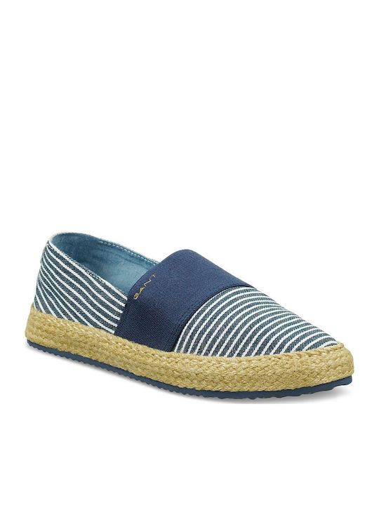 Raffiaville Flache Sandalen für Damen in Blau Farbe