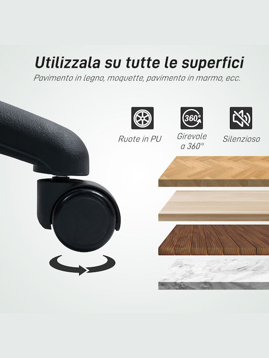 Scaun de Birou cu spătar Negru 55x58x94cm