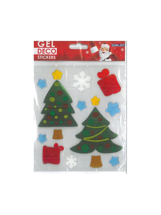 Global Gift Crăciun Autocolante pentru Fereastră cu Design Δέντρου 13x17cm.