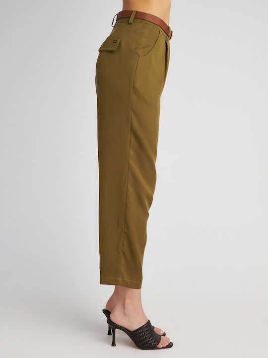 Pant Dama Tesatura Pantaloni Khaki